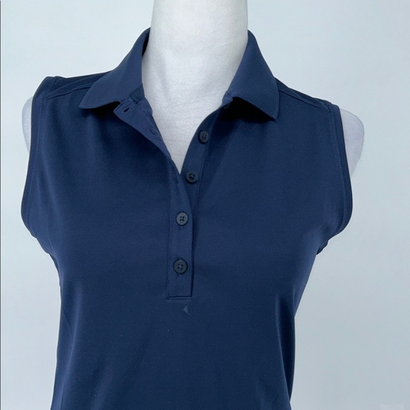 Nike Golf Tour Performance Polo in Navy Blues Sleeveless Shirt size Small - Picture 4 of 7